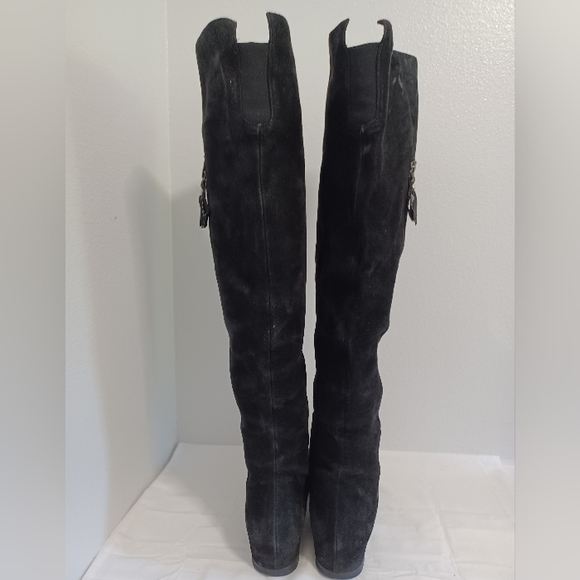 Stuart Weitzman Tall black suede boots size 9M MADE IN SPAIN - Picture 5 of 15